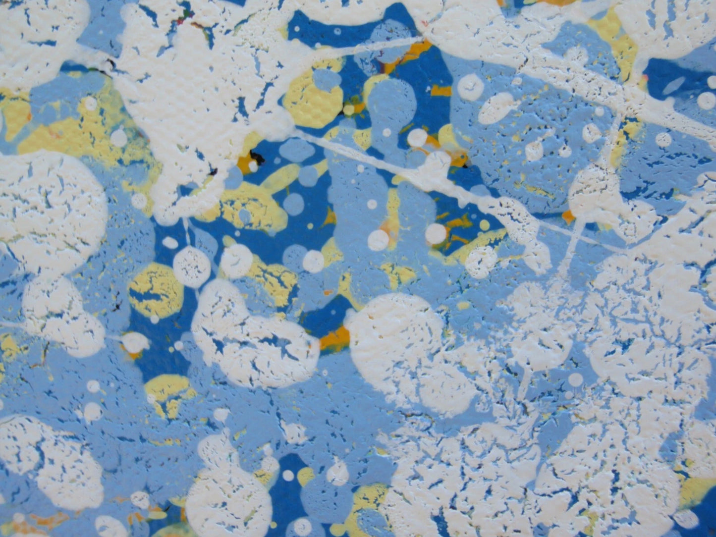 Original Very Big Blue Star 160x112cm Canvas Painting - Large Modern Abstract Wall Art Sun - detail 4