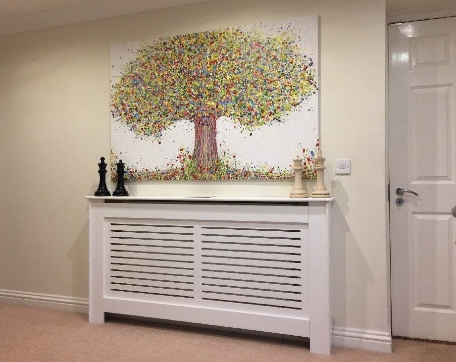 Customer showcase photo for Rich Gane Art showing my tree painting with a landscape orientation canvas
