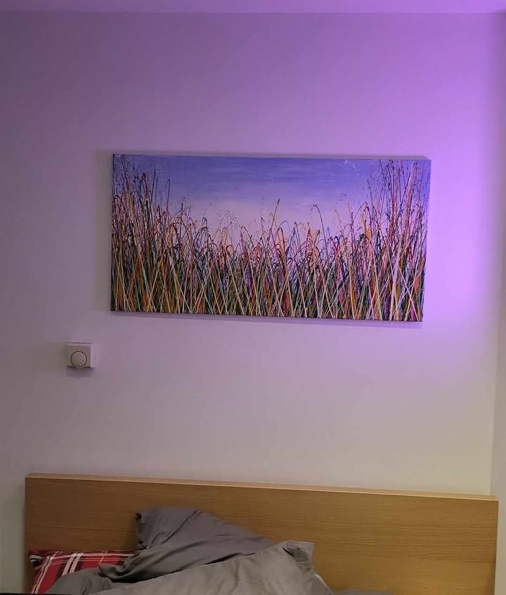 100 cm by 50 cm grass meadow painting Customer showcase photo of my large 100 cm by 50 cm grass meadow painting