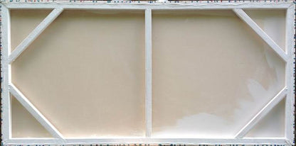 Abstract colourful painting on large stretched canvas - back