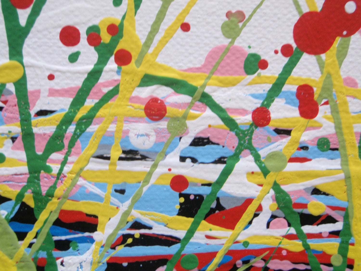 Pale brown and yellow modern art tree painting on huge 150 cm by 100 cm canvas - detail