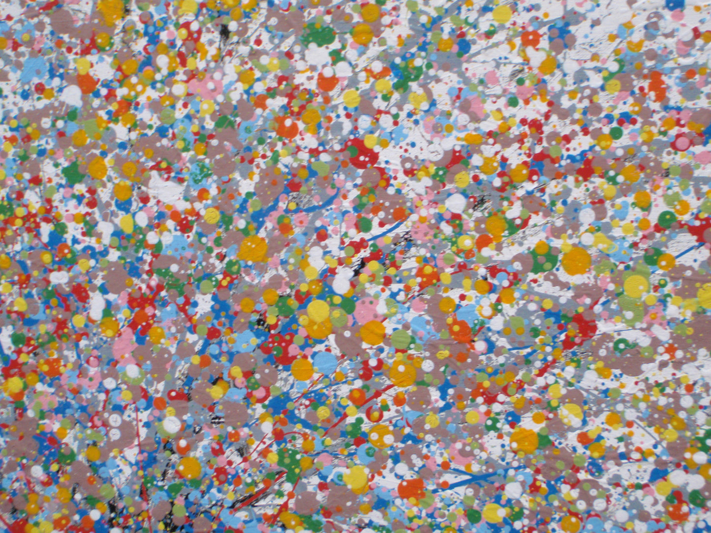 Pale brown and yellow modern art tree painting on huge 150 cm by 100 cm canvas - detail