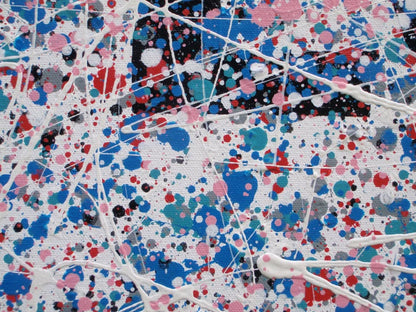 Colourful mosaic artwork with 'LOVE' spelled out on a textured background - detail